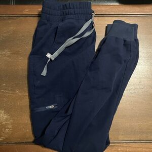 Figs scrunch waist regular rise Zamora jogger pants Navy size XS
